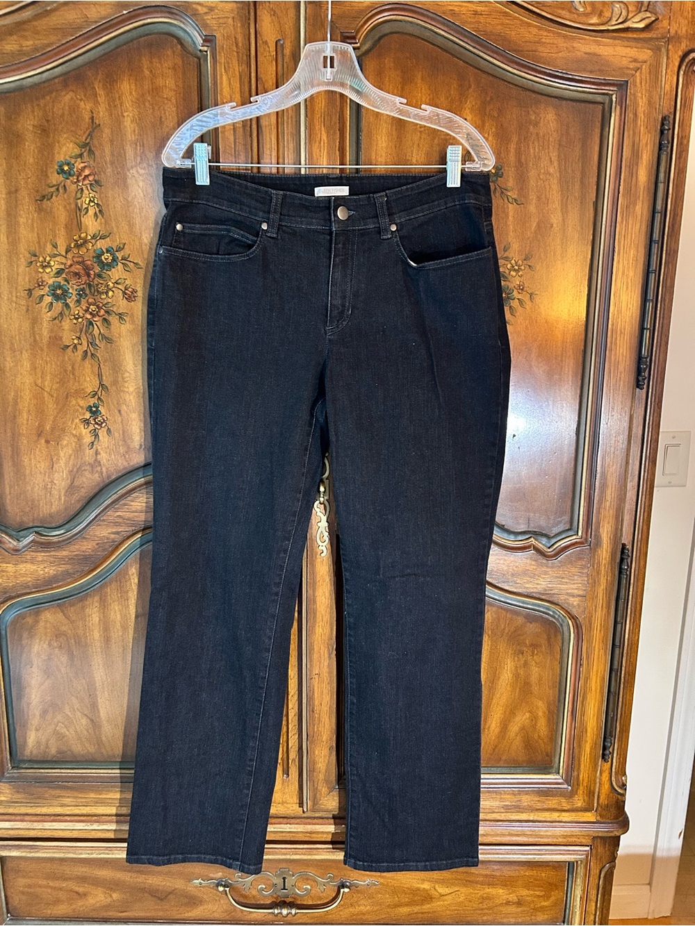 Eileen Fisher ~ Organic Cotton Stretch Straight Jeans size 14P